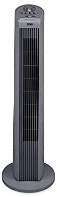 Zuvo 30 Oscillating Tower Fan, 3 Speed Setting Bladeless Portable Fan with 120 Minutes Timer, Quiet Operation Space-Saving fan for Home Living room and office (Gray)