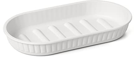 Tatay Baobab Porte-Savon de Salle de Bain en Plastique, sans BPA, Blanc parchemin, Dimensions 15 x 8,2 x 2,1 cm