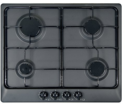Plados STAR60 Gaskochfeld Einbau 4 Brenner 60 cm - schwarz matt