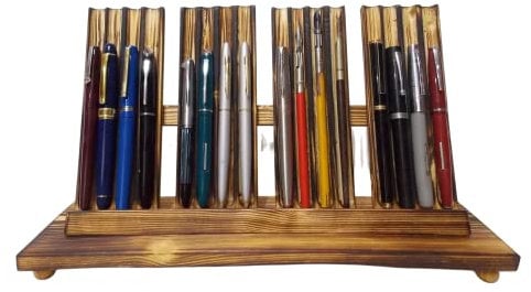 Inkwellinserts Pen stand rack holder rest desk top ink fountain pen display stand hold 16 pens