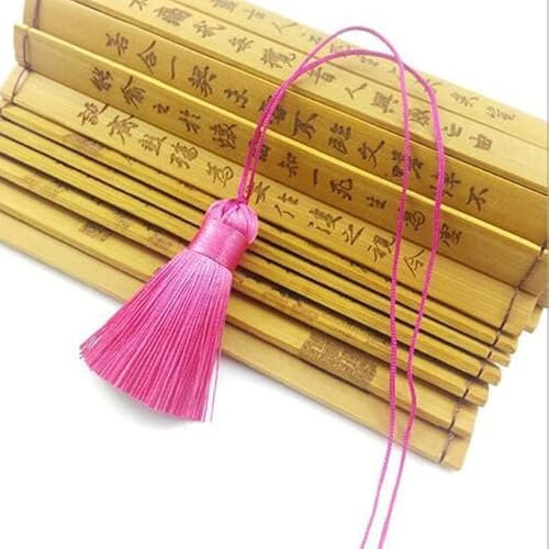 DIY 4 Stück Quaste Anhänger Spike Fit Handwerk/Kleidung/Ohrring/Armbänder Quasten-Dunkelrosa-4Stk