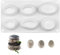 Silikonform Steine,Beton Gießform Silikon,6 verschiedene Steinformen,3D Backformen DIY Mold,14,5x26 cm, Tiefe 3,5 cm,für Epoxidharz Dekoration Basteln, weiß