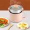 1.7L Electric Hot Pot Non-Stick Portable Travel Cooker with Lid Multi-Functional Mini Cooking Pot Steamer Electric Skillet for Pasta Noodles, Soup, Eggs, Porridge, Dumplings, Vegetables, Meat (Green)