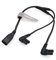 SZRMCC IEC 320 C8 auf Dual C7 Y Splitter Netzkabel Figur C8 Stecker auf 2 x C7 Buchse AC Netzteil Konverter Kabel für LCD Monitor Wand HDTV Sky Q Box PS4 Xbox One (C8 auf Ellenbogen 2xC7 Schwarz)