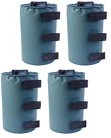 harayaa 4 Stück Sandsack, Wassergewichtsbeutel, tragbar, wasserdicht, Zeltgewicht, Wassersack, Baldachin-Gewichtsbeutel für Terrassenzelt, Grün 20L