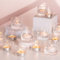 NUPTIO Glass Candle Holders Votive: 12 Set of Clear Tea Light Holder for Floating and Votives Candles Small Modern Tealight Candleholder for Christmas Wedding Party Table Centrepieces 4cm & 5cm H