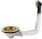 TALEA Polished Gold Finish Kitchen Sink Basket Strainer Waste, Round Overflow,Kitchen Sink Waste Kit,XK186C062-U