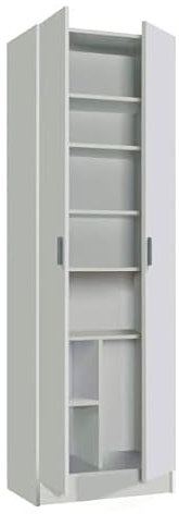 HOGAR24 ES Armario con 2 Puertas y estantes, Color Blanco