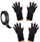SYJINHUASY 2 Pairs Anti UV Gloves for Nail Lamp - UPF50+ UV Protection, Ultra Thin Fingerless Gloves for Manicures, Nail Art & Skin Care - Black