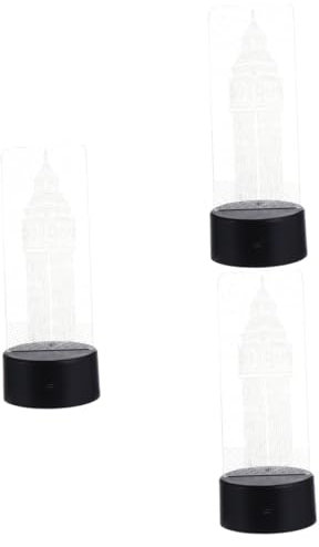 Gadpiparty 3 Sätze 3d-nachtlicht Led-nachtlicht Babyschlaflicht Nachtlichter Für Kinder Nachtlampe 3d-licht Big Ben Nachtlicht Weihnachten Desktop-licht Nachttischlampe Berühren Acryl