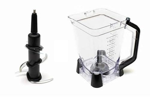 Enbizio 64oz Silver Ninja Blender Pitcher and Blade Replacement - Includes Large Pitcher and Stainless Steel Extraction Blade - Compatible with BL770, BL771, BL773, BL660, BL740, BL780