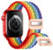 Nepfaivy Geflochtenes Armband Kompatibel mit Apple Watch Armband 40mm 41mm 38mm 42mm, Nylon Elastisches Band mit Magnetischer Schnalle für iWatch Series 10/9/8/SE/7/6/5/4/3/2/1, Regenbogen