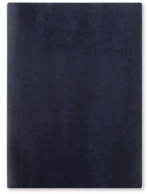 Letts of London Lecassa Terminplaner 2025, A5, ein Tag pro Seite, Marineblau