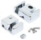 Schiebetür-Bodenführung für 8 mm Glas, Badezimmer-Hardware-Zubehör-Set, silberfarben, rechte Befestigung nach links, robuster Kunststoff, 1 Packung/2 Stück