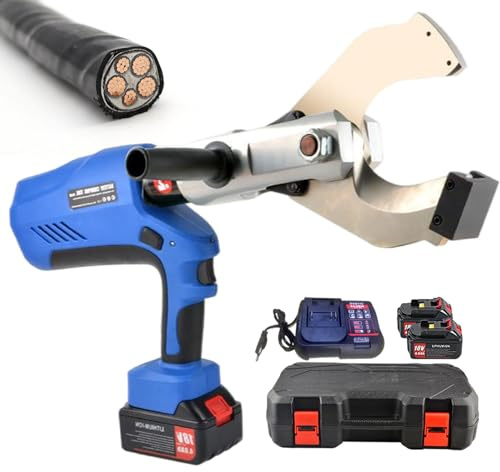 Cordless Cable Cutter Hydraulic Cable Cutter, Electric Cable Cutter with LED Display/2 Battery,18V Battery Powered Cable Cutting Tool for 85MM -120MM Al Copper Cable,4.0Ah Battery,85MM