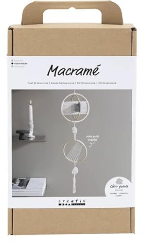 Creativ Bastelset Makramee, natur, grau, 1 Packung