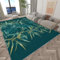 Tapis Salon Feuilles Et Plantes De Bambou Vert 80x150cm Tapis de Chambre Doux et Moelleux, Tapis Lavable, Tapis Antidérapant Intérieur, pour Adulte Enfant Et Tapis de Bébé Rampants