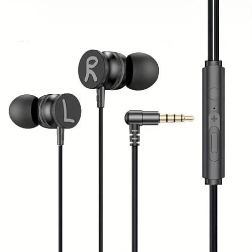 Auriculares con Cable, Cascos con Cable con Microfono y Control de Volumen Auriculares in Ear compatibles con iPhone, Galaxy, Sony, Huawei, Xiaomi, MP3 y Todos los Deportivos, Cascos de 3,5 mm