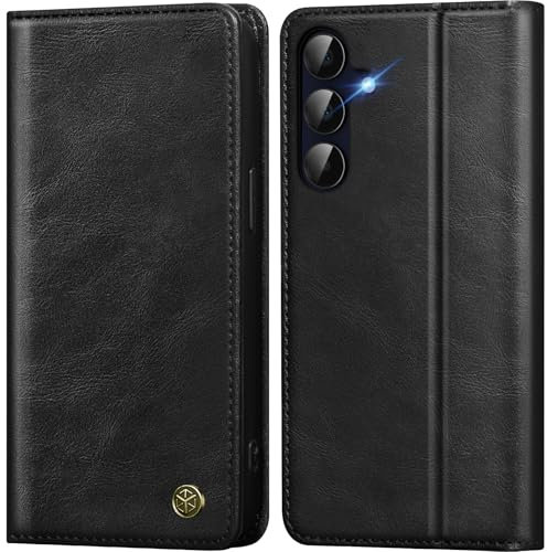 GUCASBE Handyhülle für Samsung Galaxy A54 Hülle Premium PU Lederhülle für Samsung A54 Wallet Flip Case mit Kartenfach Standfunktion RFID Schutzhülle Klapphülle für Galaxy A54 5G, Schwarz