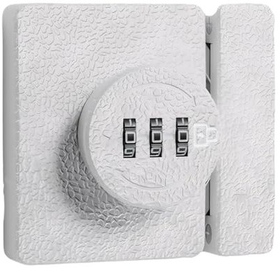 tuwiwol Round Hook Latch Security Combination Lock For Drawer And Cabinet Protection Metal Cabinet Locks With Combination, white