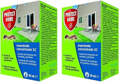 Insecticida concentrado para el control de insectos en exteriores, acción de choque y larga persistencia (Paquete de 2)