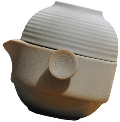 SHOWERORO 1 Satz Reise-teekessel Loseblatt-teemaschine Teesiebkanne Tassen Aus Feinem Knochenporzellan Reisewasserkocher Japanische Teetasse Blaumann Asiatisches Keramik Grey
