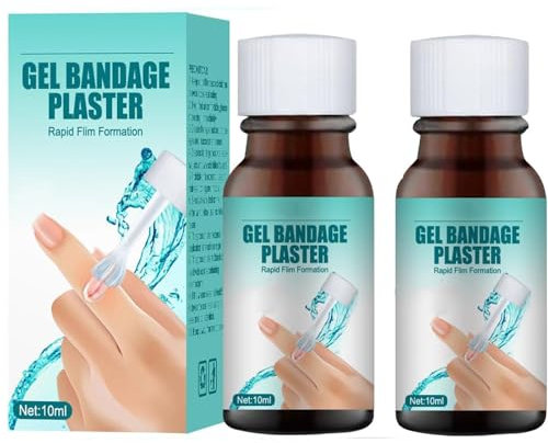 Vendaje líquido, vendaje líquido para la piel impermeable, vendaje líquido resistente al agua, gel curativo de heridas de secado rápido, vendaje líquido, para pequeños cortes y abrasiones (2pcs)