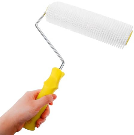 Rodillo de púas de 15 cm para suelos autonivelantes, epoxi y látex, rodillo compuesto, quitaburbujas