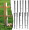 Peviasot 6x H-Pfostenanker 121 mm – H-Pfostenhalter für Zaun- und Holzpfosten, Robuste H-Anker für Gartenzaun, Carport, Pavillon und Holzbauprojekte (121 x 600 mm)