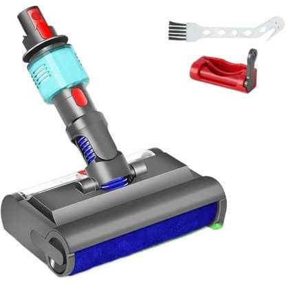 Spazzola Di Lavaggio, Compatibile Con Dyson, Testa For Mocio Elettrico V7 V8 V10 V11 V15, Bagnata E Asciutta, Con Luce Verde, Pulisce E Asciuga I Pavimenti Duri.