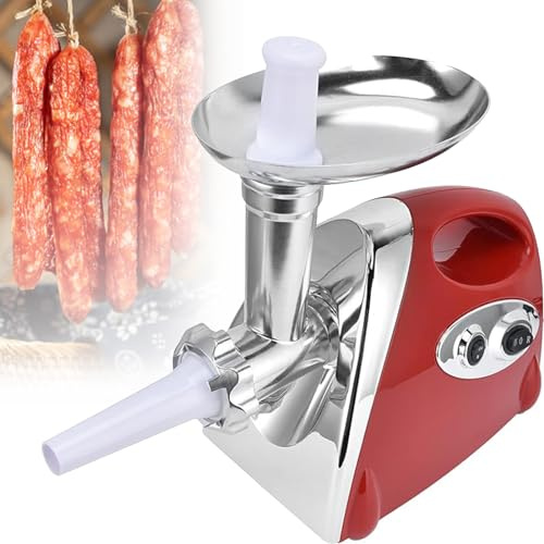 GYKOZY Elektrischer Wurstfüller, Spiralextrusion, geräuscharmer Betrieb, Abnehmbarer und waschbarer, Edelstahlständer, hausgemachte Wurstfüllmaschine