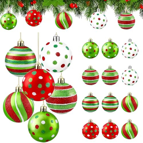 Weihnachtskugeln Plastik, 12 Stück 6 cm Weihnachtsbaumkugeln, Christbaumkugeln Weihnachtskugel, Weihnachtsbaum Kugeln, Tannenbaum Kugeln Weihnachtsdeko, Weihnachtsbaumschmuck Christbaumschmuck