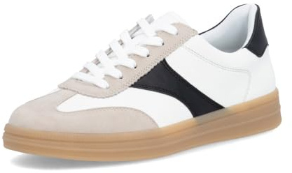 Remonte Damen Low-Top Sneaker D2C01, Frauen Halbschuhe,lose Einlage,Freizeitschuhe,Turnschuhe,Laufschuhe,straßenschuhe,Weiss Kombi (83),36 EU