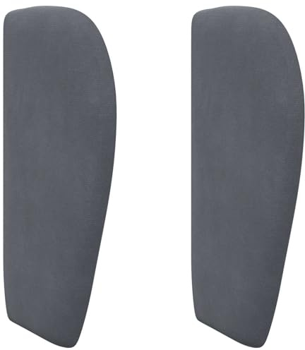 vidaXL Kopfteil Ohr Dunkelgrau 40 x 23 x 6 cm Samt, Moderner Samt Kopfteil, weiches Bettezubehör, langlebige Schlafzimmermöbel, gemütlicher Raumakzent