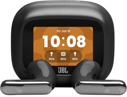 JBL Live Flex 4 Auricolari True Wireless con Cancellazione del Rumore, Nero | Bluetooth 6.0, Autonomia di 50 Ore, Impermeabilità IP54, Smart Charging Case, Inconfondibile Suono JBL e Suono Spaziale JBL
