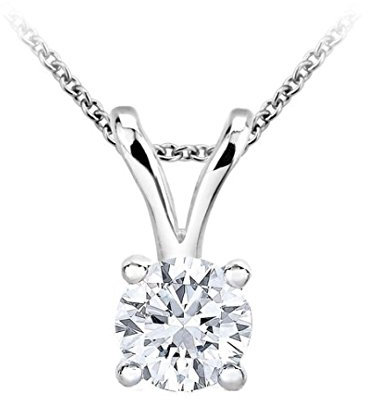 McPearl Original Diamant Solitär Anhänger mit Kette in Weißgold. Top Qualität aus Deutschland.