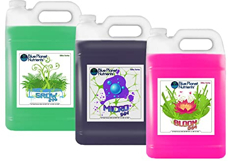 All Purpose Fertilizer Set Elite Series (128 oz Jugs) Gallon | Complete Plant Food for All Plants & Gardens | Makes Up to 1,500 Gallons | Blue Planet Nutrients