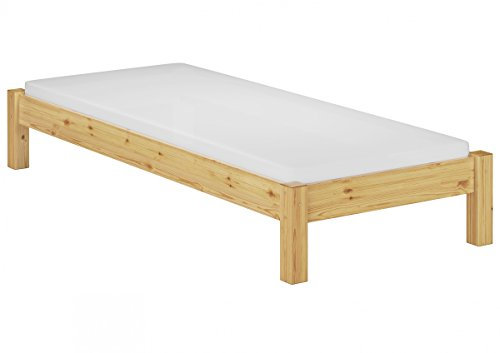 Erst-Holz®Futonbett Kiefer massiv 90x200 cm Einzelbett mit Rollrost u Matratze 60.35-09 M