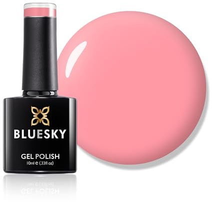 Bluesky Gel Nail Polish 10ml, Pink Glow - A097, Coral Pink | A warm peachy brightness that flatters most skin tones. Cures in 60 seconds and stays chip-free for 21 days.