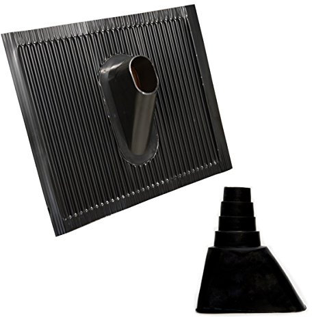 Premium X Dachabdeckung Aluminium-Dachziegel Schwarz Dach Montage Abdeckung Dachpfanne für Sat Sparrenhalter Manschette