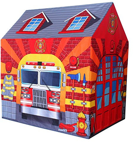 POCO DIVO Feuerwehrstation Spielzelt Kinder Pretend Playhouse