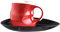 Luigi Colani ab OVO Color außergewöhnliche Design Kaffeetasse Becher Tasse Cappuccinotasse Kaffeebecher & Untertasse (Rot)