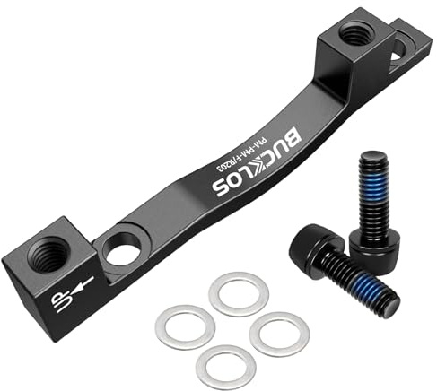 BUCKLOS PM/is Front Rear 180/203mm Disc Brake Caliper Mount Adapter Gear Parts Accessories, CNC Machined Aluminum Alloy Rotor Adapter with Bolts.