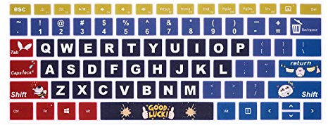 HRH Silicone Keyboard Cover Skin for Microsoft Surface Laptop 3 13.5 and 15 2019 Released/Surface Book 3 13.5 and 15/Surface Book 2 13.5&15 inch/Surface Laptop 2017/Laptop 2 2018,Good Luck