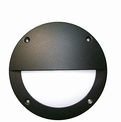 Licht-Erlebnisse Runde Schiffslampe außen Ø15cm IP54 Schwarz Aluminium GX53 Außenleuchte Wand Haus Terrasse OLWYN