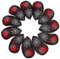 Black PU with Exquisite Spider Embroider Golf Club Iron Head Covers Golf Headcover 11PCS/Set