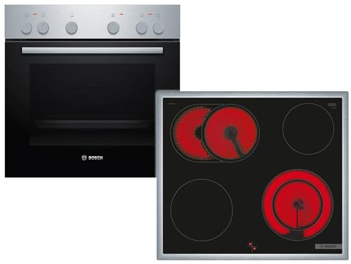 Bosch HND211AR62 - Piano cottura in vetroceramica, 59,4 cm di larghezza, aria calda 3D, cottura a 3 livelli, zona di cottura