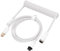 EPOMAKER Mix PRO - Cable USB C (1,5 m, doble revestimiento, para teclado mecánico, con conector Aviator de 4 pines extraíble para teclado de videojuegos, color blanco)