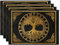 Artoid Mode Gold Wikinger Futhark Runen Odin Baum des Lebens Platzsets 4er Set, 30x45cm Urlaub Tischsets Waschbar Platzdeckchen Küche Party Deko