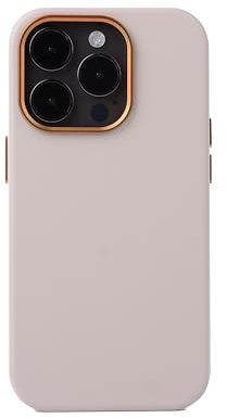 Vegan Leather Case compatible with iPhone 15 Pro Max by Arth | Shockproof, Wireless Charging and Magsafe Compatible | Rose and Bronze